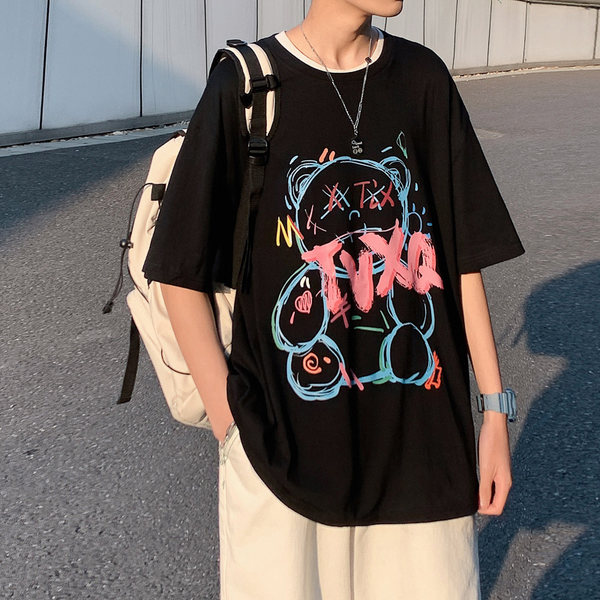 เสื้อยืดผู้ชายอ้วน S-5XL(อกเสื้อ39-51นิ้ว)