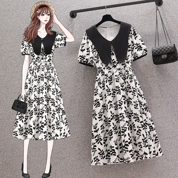 เดรสคนอ้วน เดรสสาวอวบ ชุดเดรสคนอ้วนวัยรุ่น BY PLUS SIZE Girl