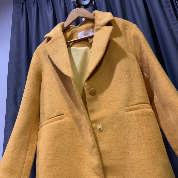 เสื้อโค้ท สไตล์เกาหลี ทรงคลาสสิค ผ้าขนสั้น พร้อมบุซะบใน ใส่ง่ายเข้ากับทุกชุด กันหนาวได้ดี พร้อมส่ง สีเหลือง