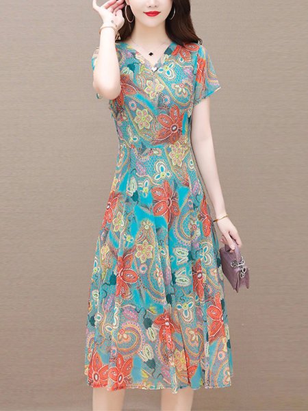 เดรสวัยผู้ใหญ่40-60ปี เดรสคุณแม่ ชุดเดรสทำงานวัยผู้ใหญ่ แบรนด์ MAMA DRESS