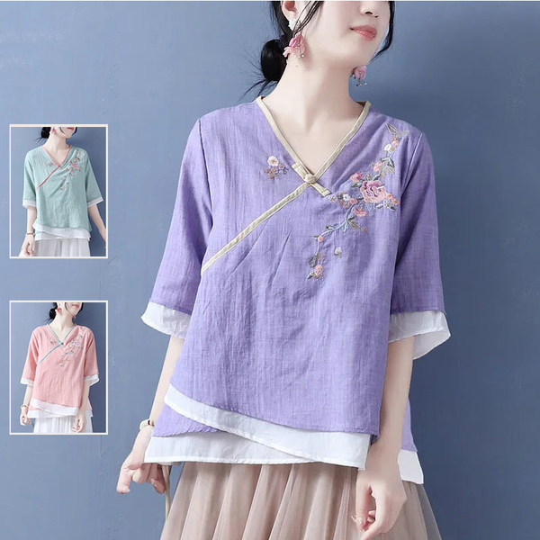 เสื้อลินิน เสื้อผ้าฝ้ายลินิน เสื้อเชิ้ตผ้าลินิน