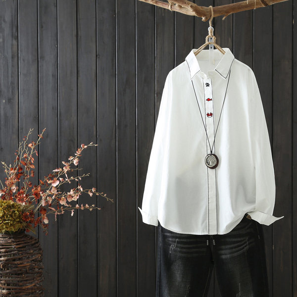 แบบเสื้อสวยๆ เสื้อผ้าฝ้ายลินิน เสื้อเชิ้ตผ้าลินิน