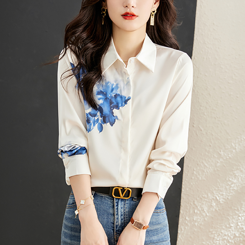 เสื้อเชิ้ตผู้หญิงแขนยาว เสื้อเชิ้ตผู้หญิงใส่ทํางาน 390 บาทต่อชิ้น ฟรีค่าจัดส่ง