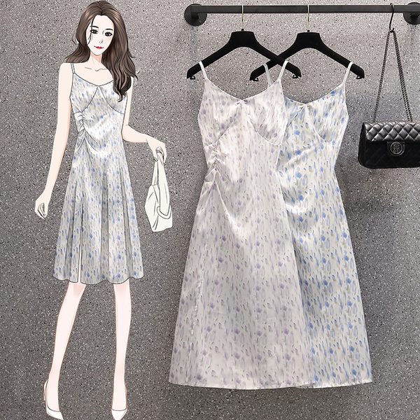 เดรสคนอ้วน เดรสสาวอวบ ชุดเดรสคนอ้วนวัยรุ่นแขนสั้น BY PLUS SIZE Girl