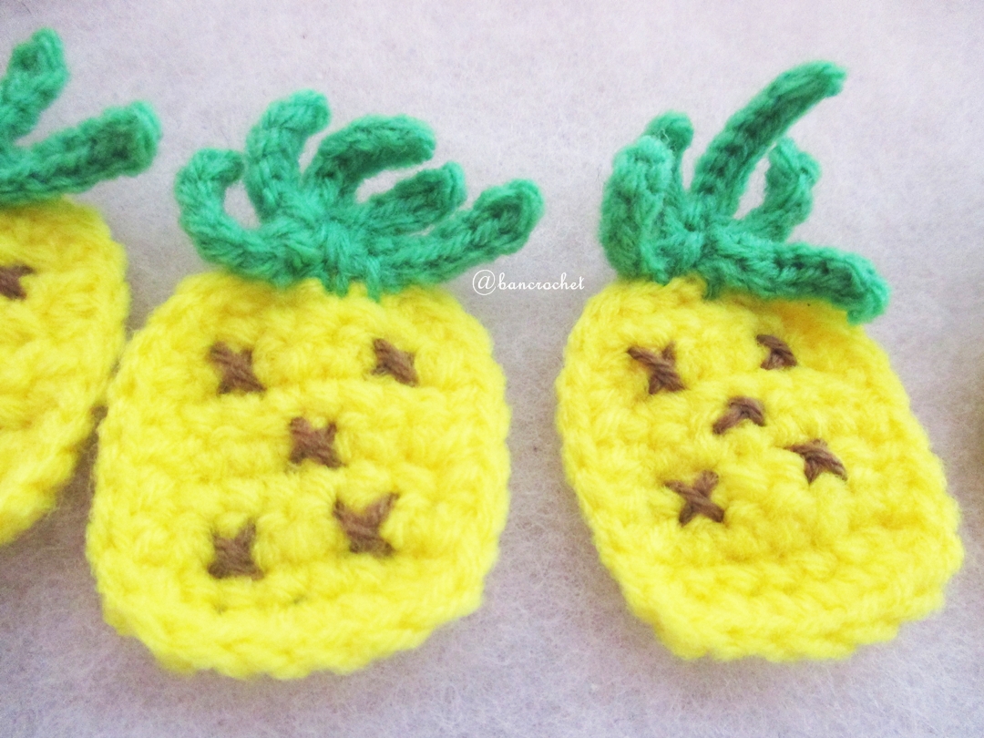 สับปะรดถักโครเชต์ pineapple fruit crochet