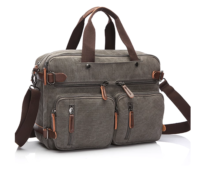 กระเป๋าเป้ กระเป๋าสะพาย ผ้าแคนวาส แบบมีหูจับ และ มีสายสะพายหลัง แบบเก็บได้ กระเป๋าเป้ผ้าแคนวาส 969262