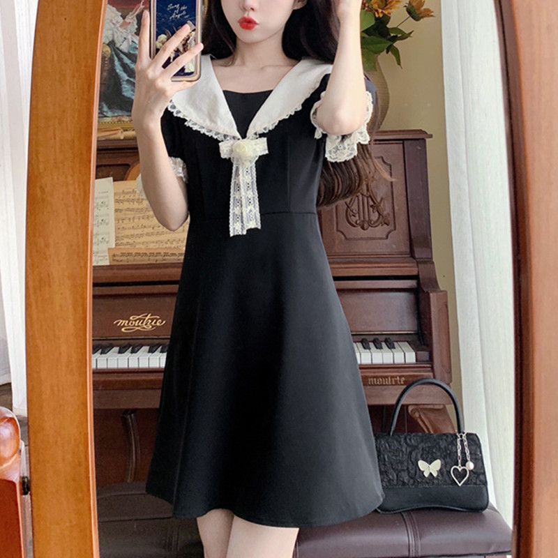 เดรสวัยรุ่น-เดรสคนอ้วนวัยรุ่น L-4XL(อก38-46 นิ้ว)