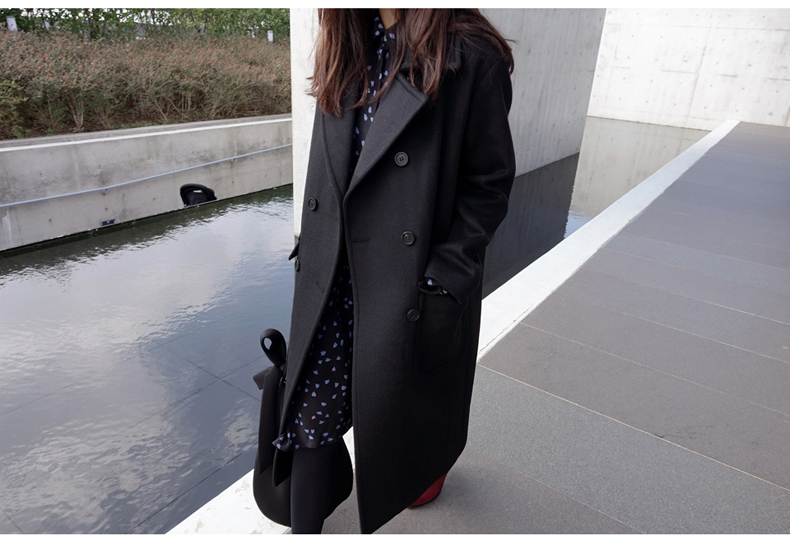 OverCoat เสื้อโค้ทกันหนาว สไตล์เกาหลี แต่งดีเทลเยอะ ทรงโคล่ง ผ้าวูลผสมเนื้อดี บุซับในกันลม พร้อมส่ง same pic