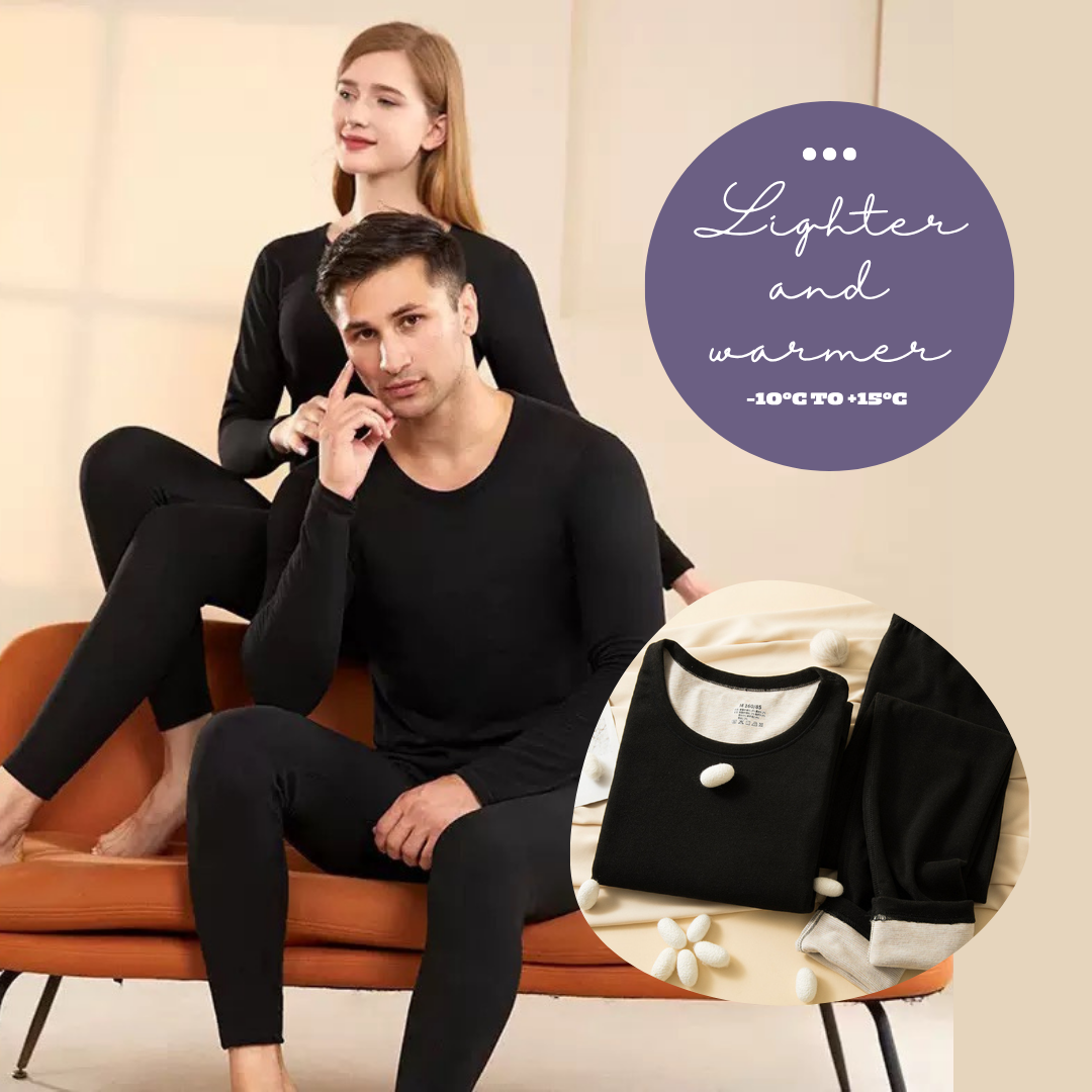 HEATTECH (ฮีทเทค ชาย/หญิง เสื้อ+กางเกง) คอกลม ผ้านุ่มมากๆ ใส่กันหนาว/เพิ่มความอุ่น
