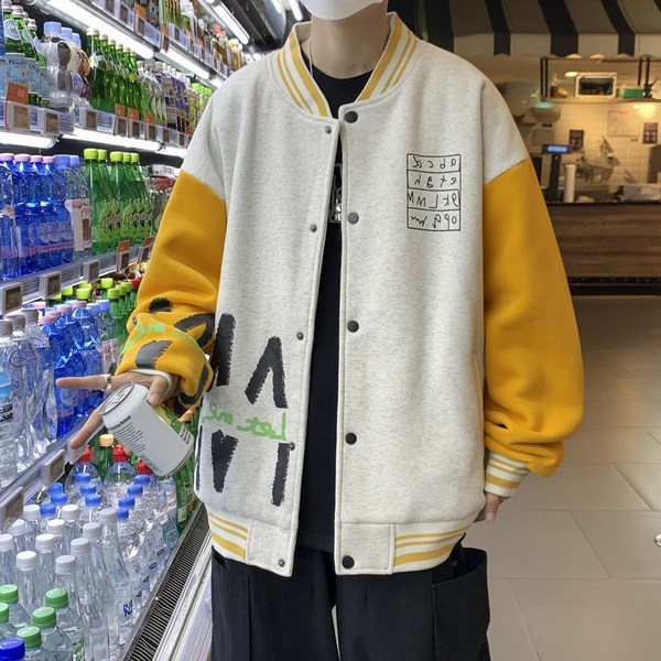 เสื้อแจ็คเก็ตเบสบอล เสื้อคลุม เสื้อแขนยาวสไตล์เกาหลี
