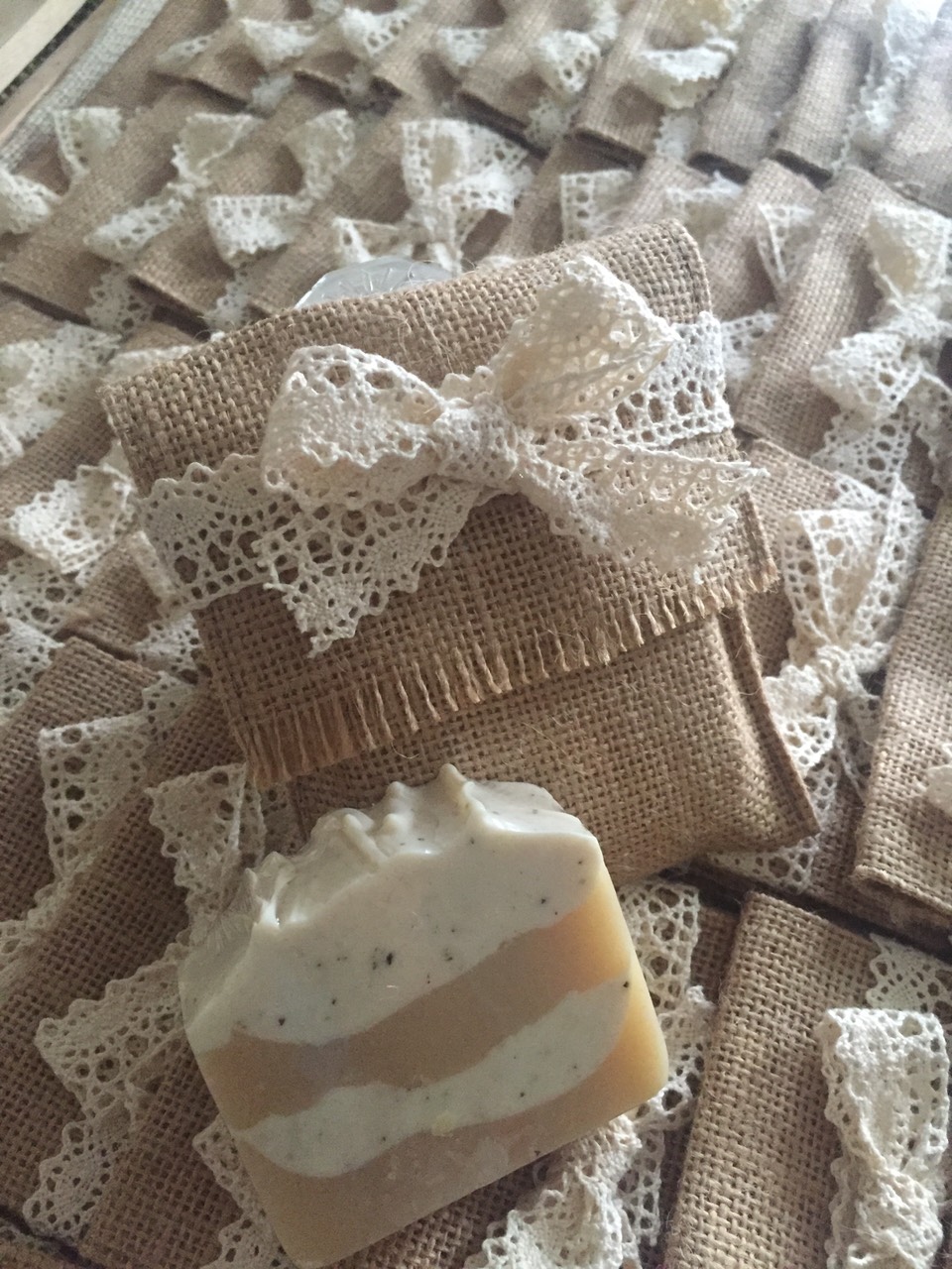 ซองผ้ากระสอบใส่สบู่...ร้านสบู่ Ricy Coco....