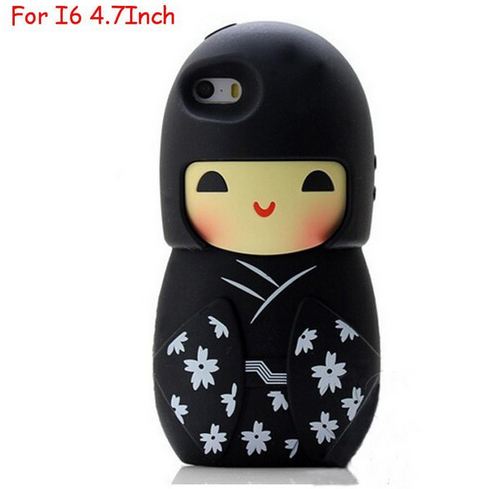 เคส iphone 6 ขนาด 4.7 นิ้ว เคสกิโมโน ตุ๊กตา จากประเทศญี่ปุ่น เคสซิโลโคน อย่างดี ตุ๊กตาใส่ชุดกิโมโน สีดำ 546970_7