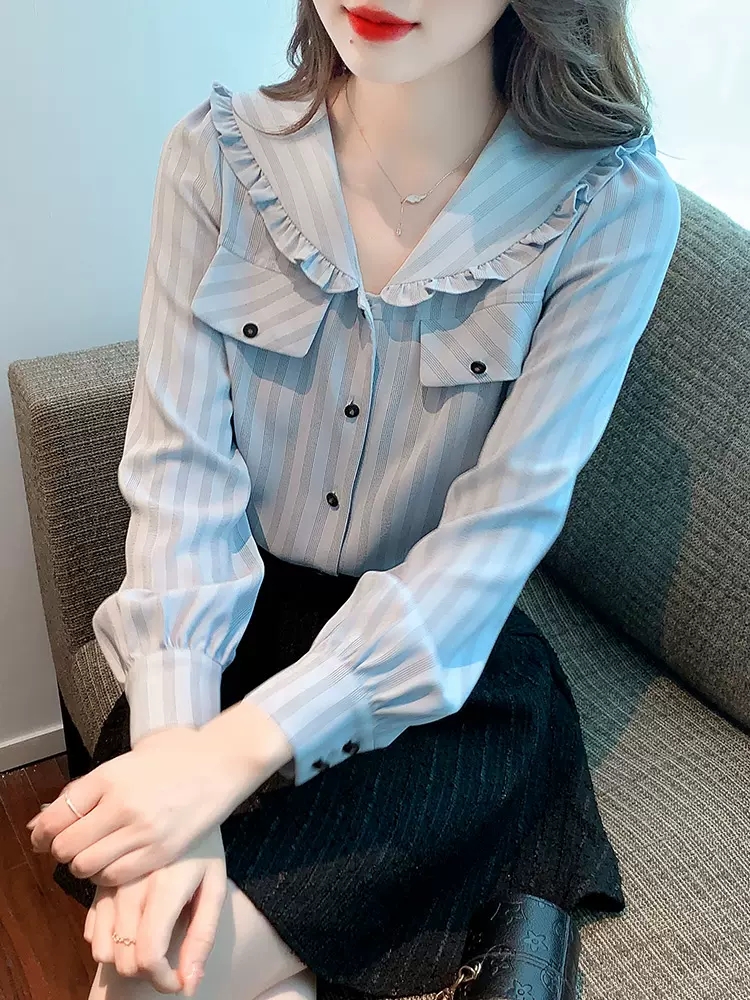 เสื้อลูกไม้ เสื้อเชิ้ตแขนยาว