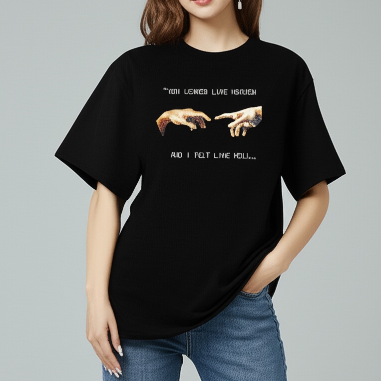 Blouse3984 เสื้อยืดไซส์ใหญ่/เสื้อโอเวอร์ไซส์สีดำลายเท่ๆ งานพิมพ์ดิจิตอลสีสวยคมชัด ผ้าคอตตอนโพลีเนื้อดีนุ่มใส่สบายยืดหยุ่นสูง แมทช์ง่ายใส่กับขาสั้นหรือขายาวก็ดูดีไม่แพ้กัน