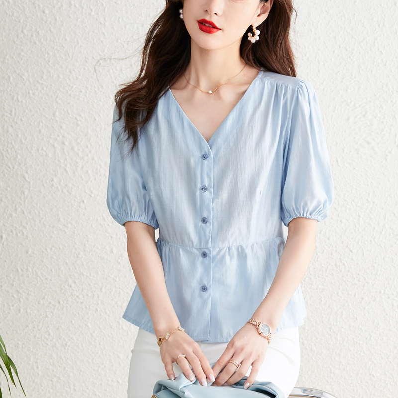เสื้อเชิ้ตผู้หญิงแขนยาว เสื้อเชิ้ตผู้หญิงใส่ทํางาน 390 บาทต่อชิ้น ฟรีค่าจัดส่ง