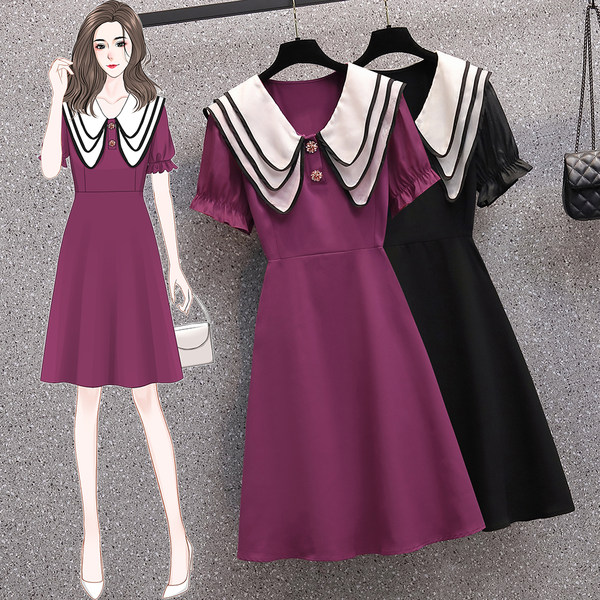 เดรสคนอ้วน เดรสสาวอวบ ชุดเดรสคนอ้วนวัยรุ่น BY PLUS SIZE Girl