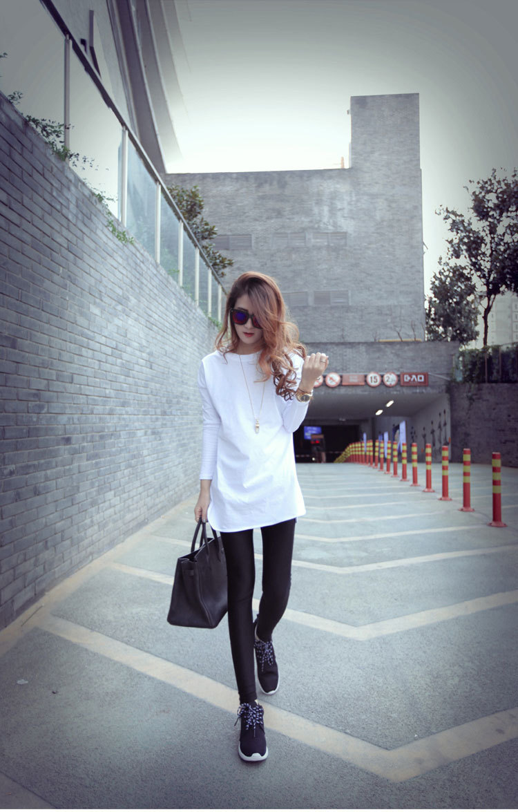 Legging เลกกิ้งกันหนาว สีดำ ผ้าเนื้อเลื่อมบุขน ทรงสวย กระชับทรง