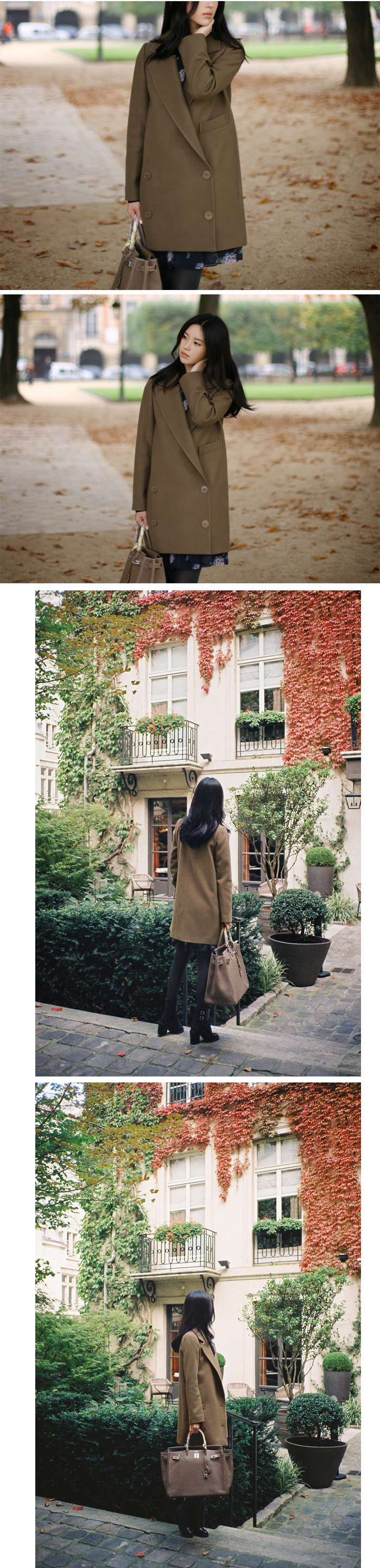 เสื้อโค้ทกันหนาว ทรงเรียบหรู มีสไตล์ ผ้าวูลเนื้อนิ่ม บุซับในกันลม พร้อมส่งจ้า น้ำตาลกากี (ตามภาพสุดท้าย)