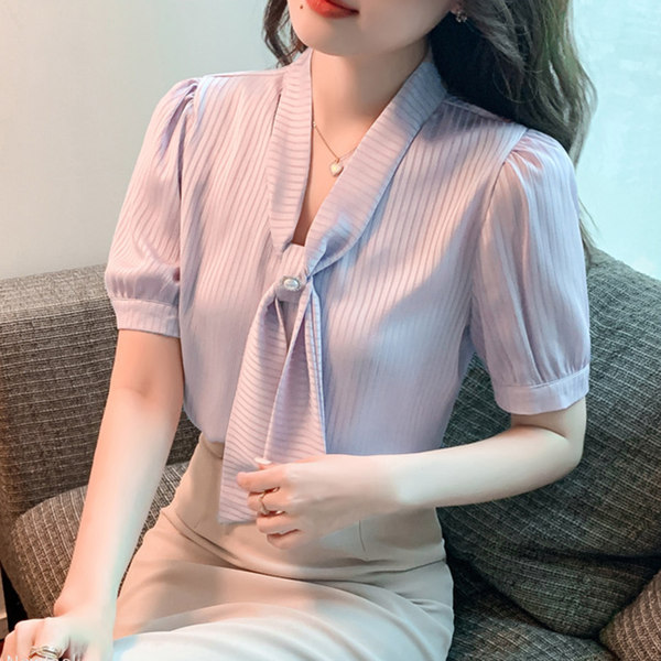 เสื้อลูกไม้ แขนสั้น