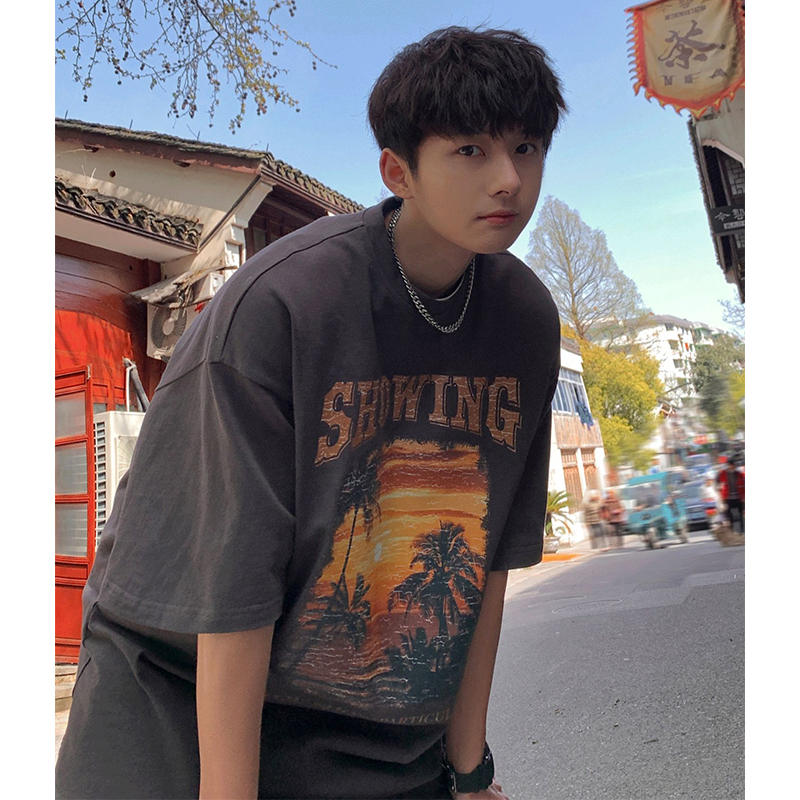 เสื้อยืดคอกลม ผู้ชาย เสื้อยืดผู้ชายเกาหลี เสื้อยืดเกาหลี แบรนด์ NELLY