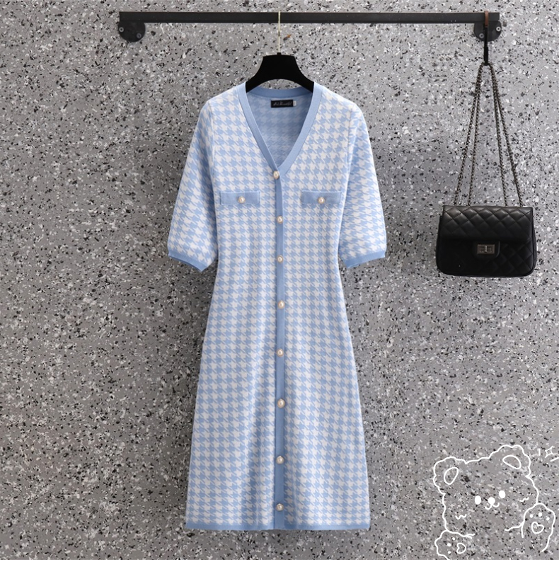 เดรสคนอ้วน เดรสสาวอวบ ชุดเดรสคนอ้วนวัยรุ่นแขนสั้น BY PLUS SIZE Girl