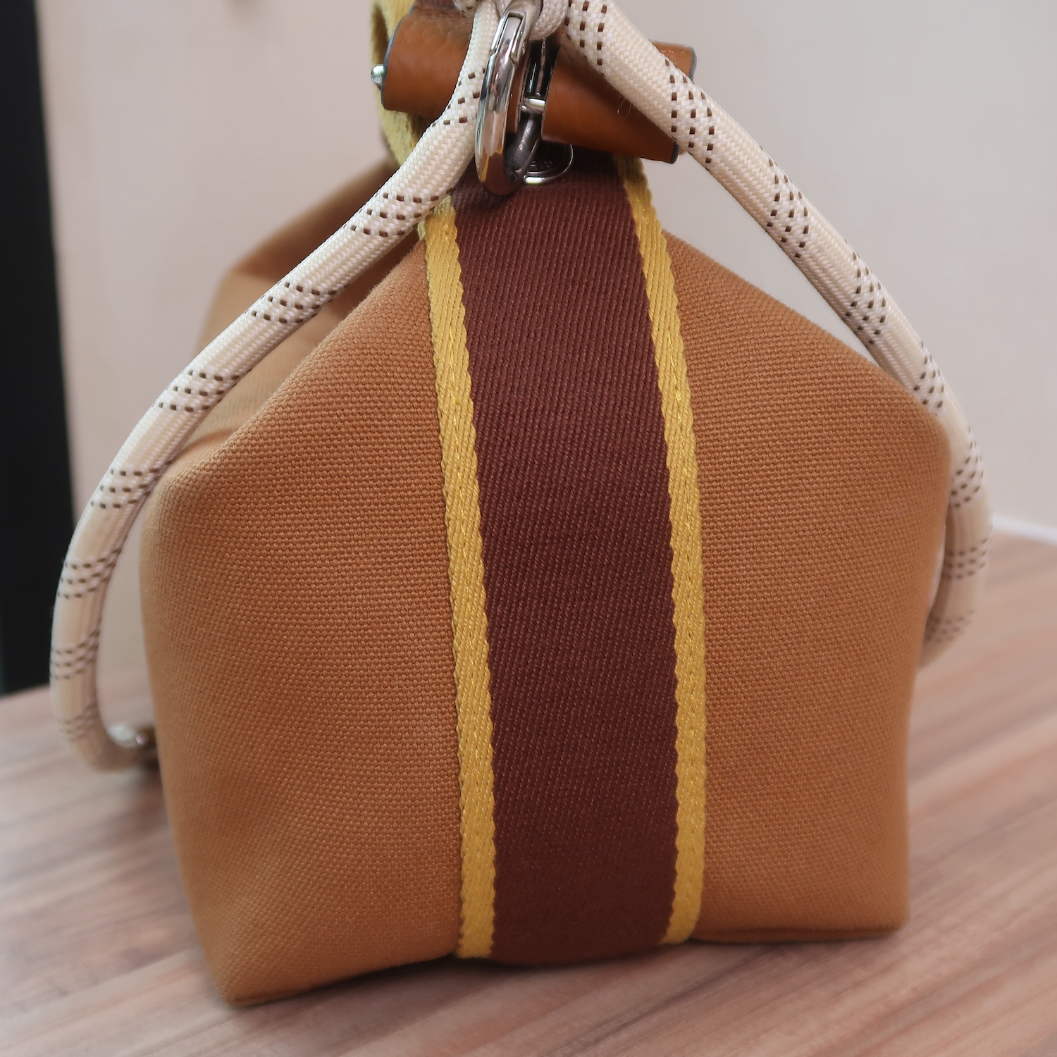 Hermes Brown Canvas Bride-A-Brac Case Small Bag
