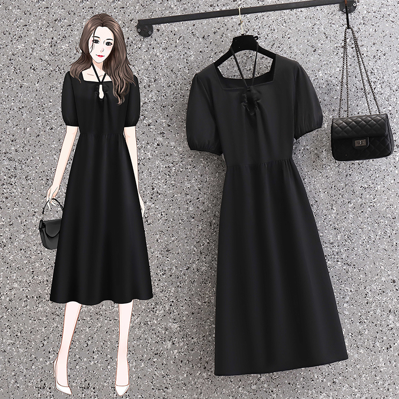 เดรสแขนสั้น มีไซส์ L-4XLอก 38-47 นิ้ว ใส่ได้ทั้งสาวหุ่นดีน่ารักจนถึงสาวอวบพลัสไซส์