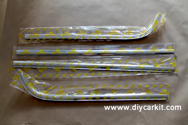 คิ้วโครเมียมขอบกระจกรถยนต์ BT50 Pro 4DR