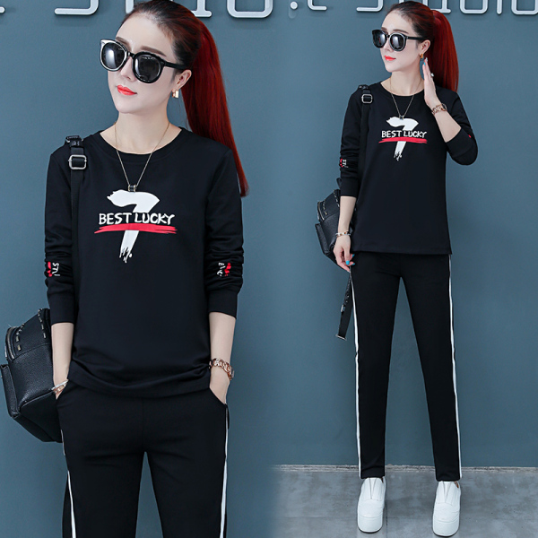 ชุดวอร์ม สูทเกาหลี Jumpsuit ชุดจั้มสูท ชุดเซท 2 ชิ้น ชุดกีฬาผู้หญิง ชุดออกกำลังกาย เสื้อกันหนาว ชุดวอร์มคู่