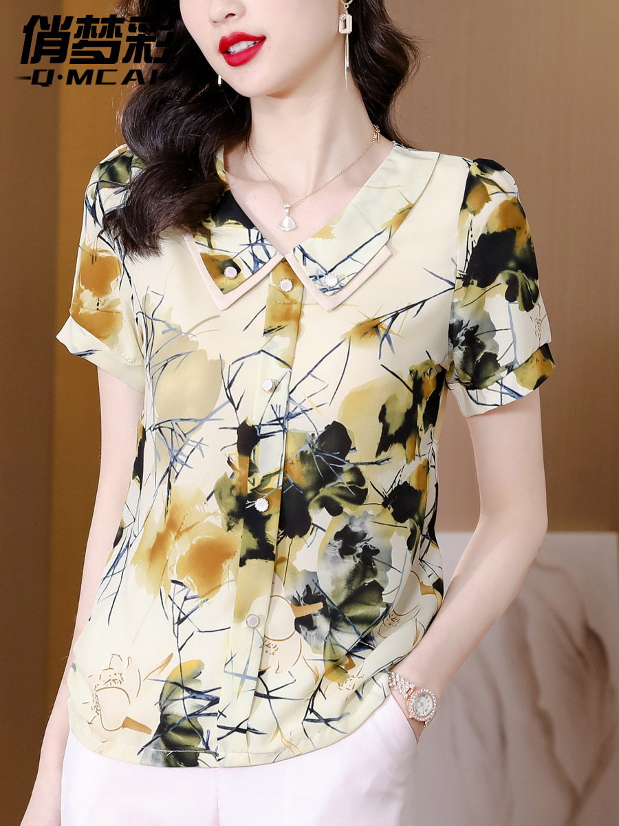 เสื้อชีฟอง เสื้อแฟชั่นสุภาพสตรีวัยผู้ใหญ่ มีไซต์ อก34นิ้ว-43นิ้ว
