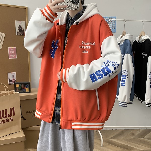 เสื้อแจ็คเก็ตเบสบอล เสื้อคลุม เสื้อแขนยาวสไตล์เกาหลี