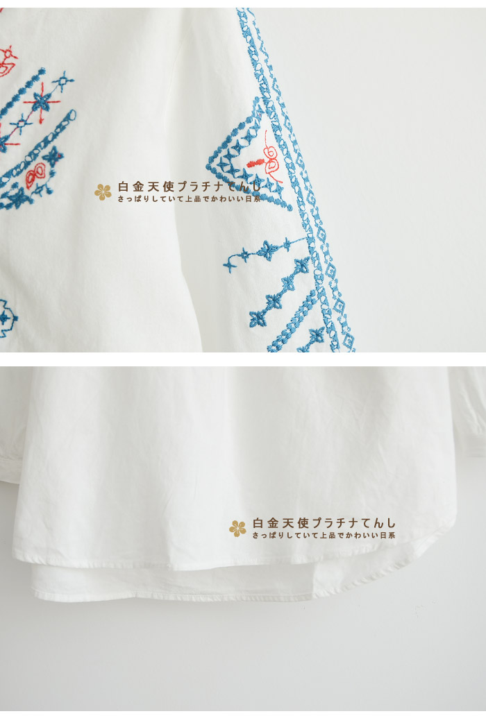 เสื้อผ้าฝ้าย แต่งลายปักน่ารัก พร้อมส่ง