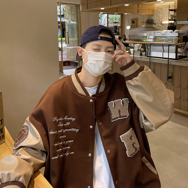 เสื้อแจ็คเก็ตเบสบอล เสื้อคลุม เสื้อแขนยาวสไตล์เกาหลี