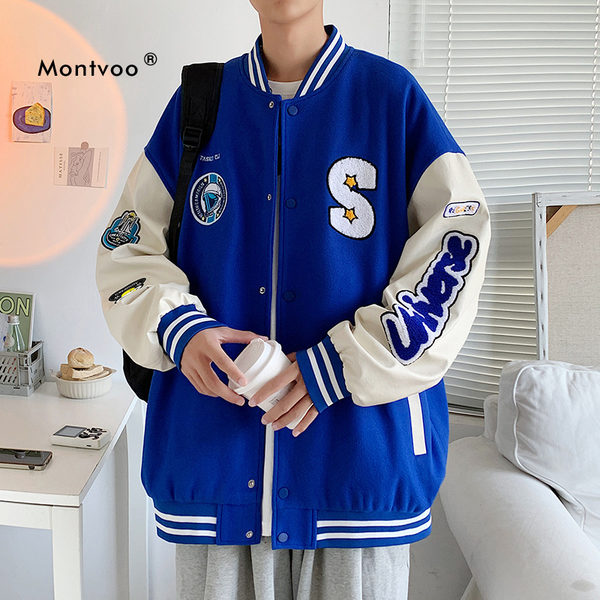 เสื้อแจ็คเก็ตเบสบอล เสื้อคลุม เสื้อแขนยาวสไตล์เกาหลี
