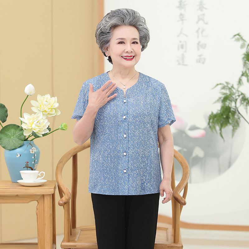 เสื้อคุณยาย เสื้อผู้วัยอายุ60-70ปี มีขนาด L-4XL(อกประมาณ35-45นิ้ว)
