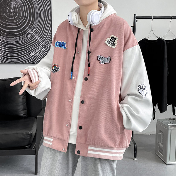 เสื้อแจ็คเก็ตเบสบอล เสื้อคลุม เสื้อแขนยาวสไตล์เกาหลี