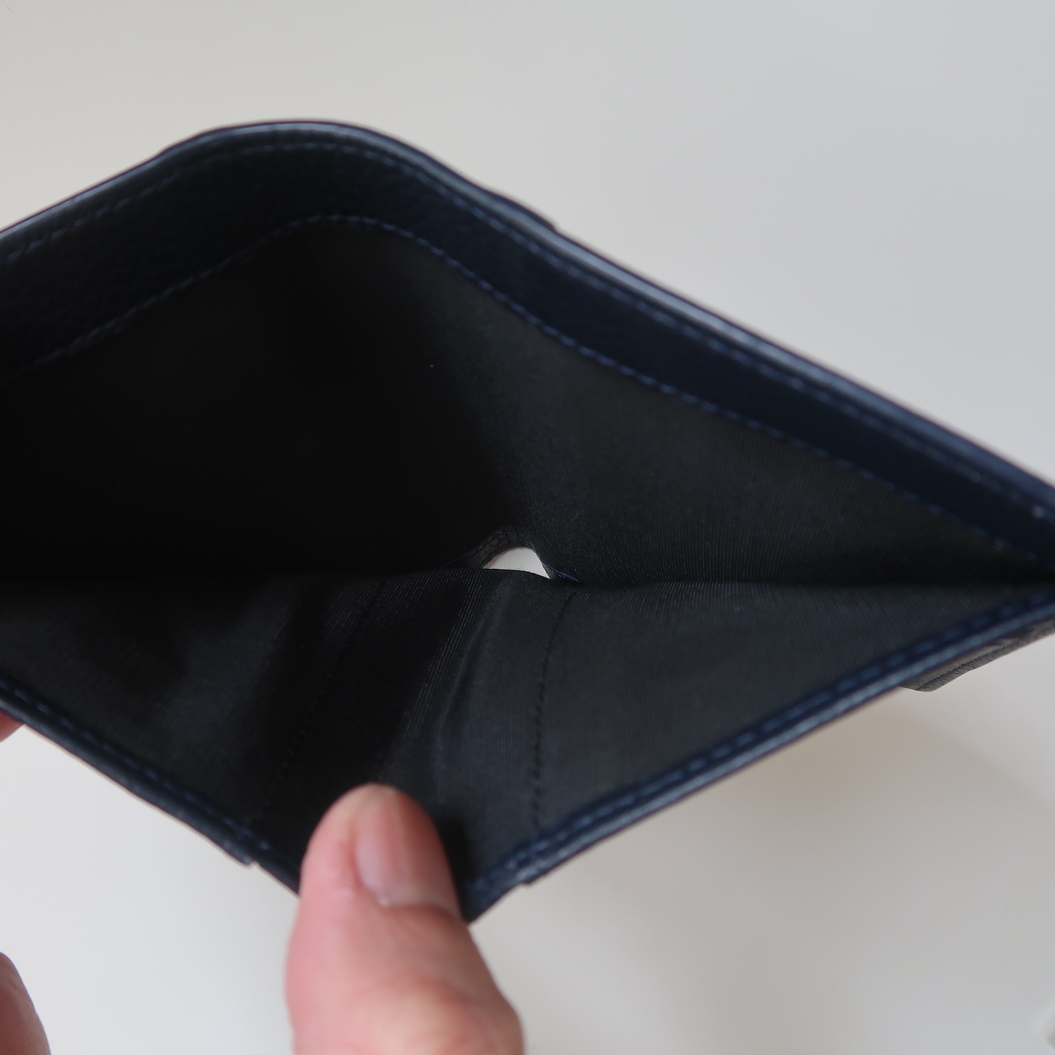 Faure Le Page Navy Blue Monogram Canvas Standard Pocket Wallet