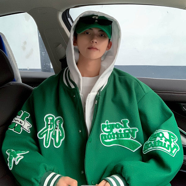 เสื้อแจ็คเก็ตเบสบอล เสื้อคลุม เสื้อแขนยาวสไตล์เกาหลี