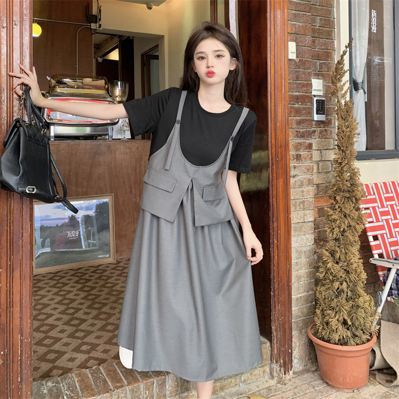 เดรสวัยรุ่น-เดรสคนอ้วนวัยรุ่น L-4XL(อก38-46 นิ้ว)