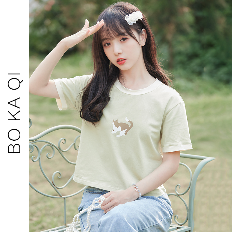 เสื้อผ้าวัยรุ่นเกาหลี เสื้อยืดวัยรุ่นผู้หญิง มีขนาด S M L XL