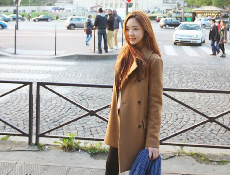 เสื้อโค้ทกันหนาว รุ่นกระดุม 2 แถว สไตล์เกาหลี ใส่ได้หลายแบบ ผ้าวูลผสม พร้อมส่ง