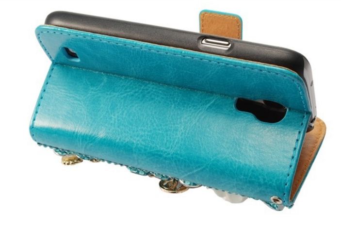 เคส Samsung Galaxy S4 mini i9190 เคส Diy แบบ ฝาเปิดปิด Filp cas เคส 3 D แต่งคริสตัล โทนสีฟ้า รูป ผีเสื้อ ราตรี เคสเว่อร์ ๆ 755953