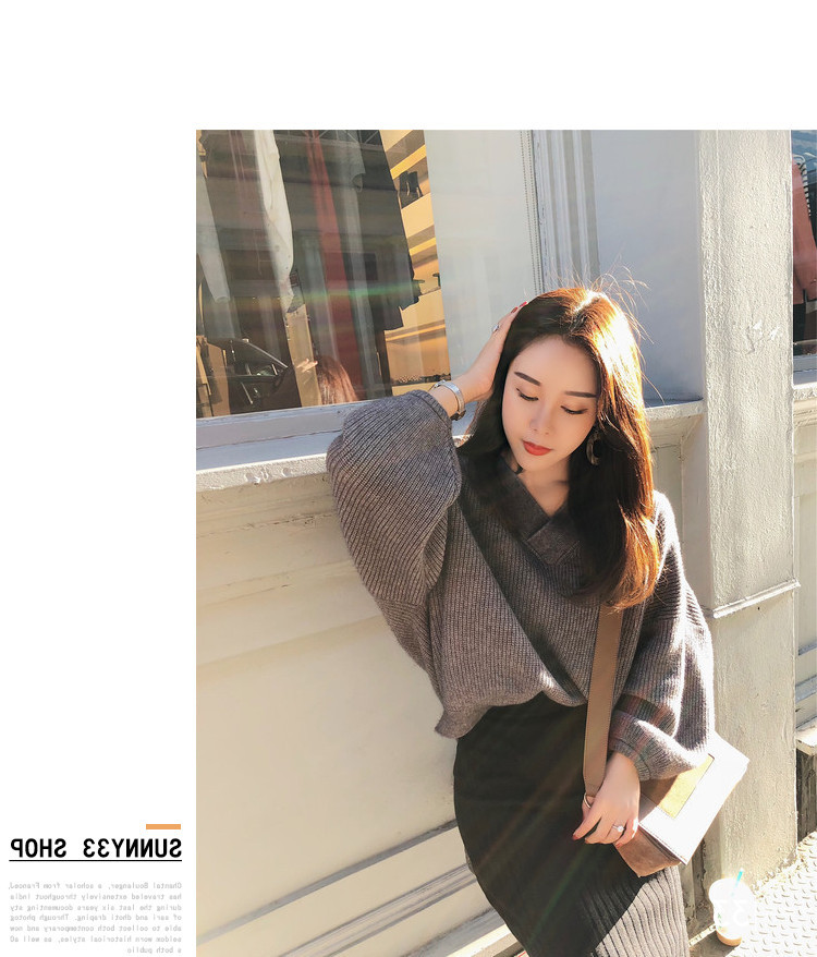 Set เสื้อไหมพรม กระโปรง งานดีเกาหลีมากกกกกก ห้ามพลาดเลยน้า (ได้ 2 ชิ้น) เทา-ดำ