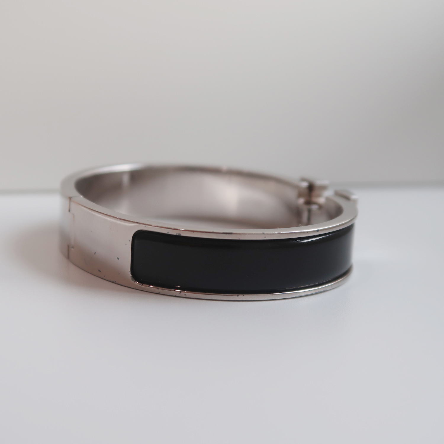 Hermes Black Clic Clac H Bracelet