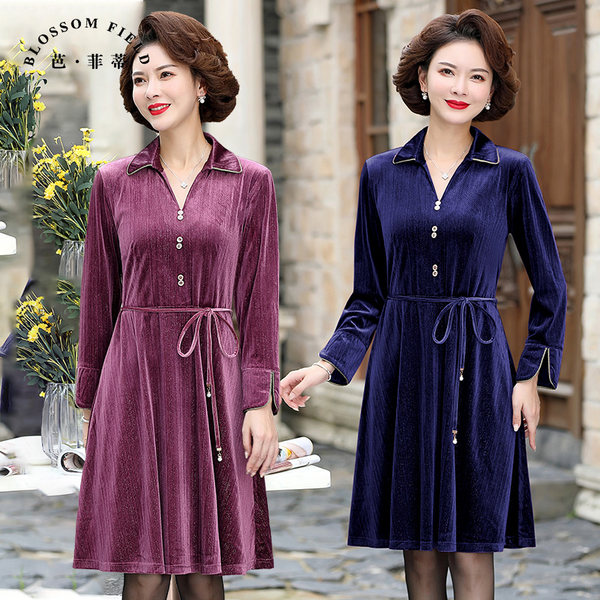 เดรสวัยผู้ใหญ่40-60ปี เดรสคุณแม่ ชุดเดรสทำงานวัยผู้ใหญ่ แบรนด์ MAMA DRESS