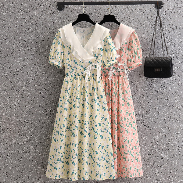 เดรสคนอ้วน เดรสสาวอวบ ชุดเดรสคนอ้วนวัยรุ่น BY PLUS SIZE Girl