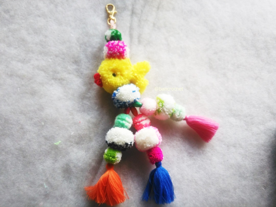 Bancrochet พวงกญแจพู่แขวนกระเป๋า Tassel keychains หลากสี 7 นิ้ว (inch)