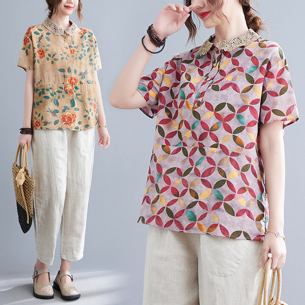 เสื้อลินิน เสื้อผ้าฝ้ายลินิน เสื้อเชิ้ตผ้าลินิน