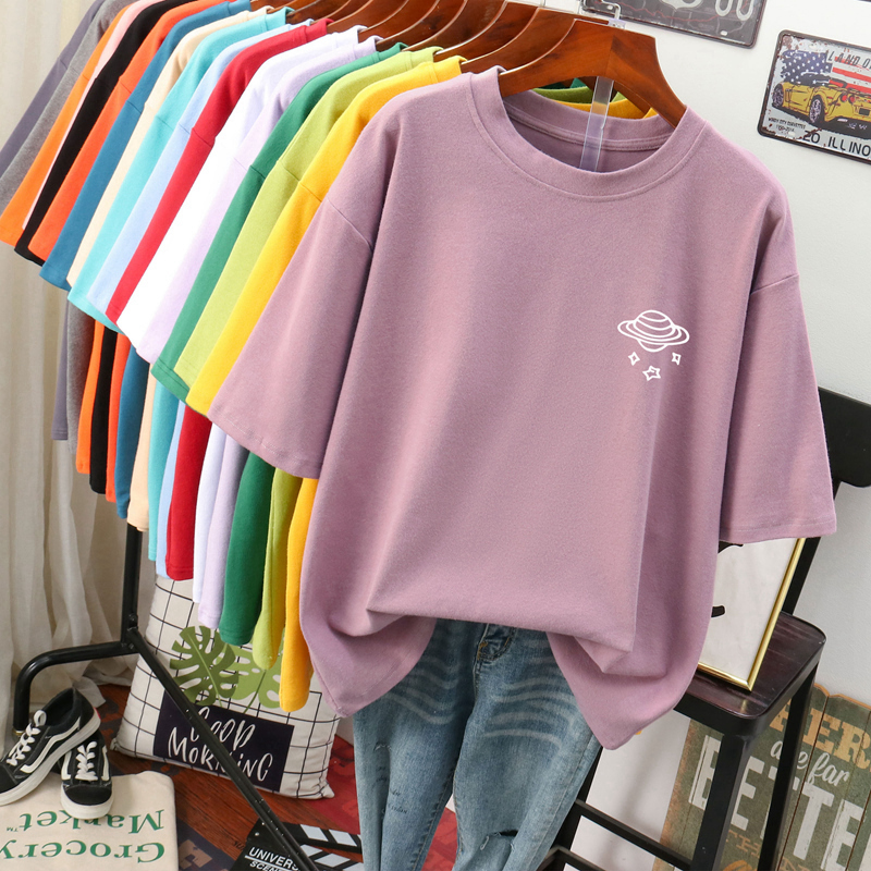 เสื้อยืดคอตตอน สกรีนลายน่ารัก มีหลากหลายสี ส่งฟรีทั่วไทย BY JIMIAO