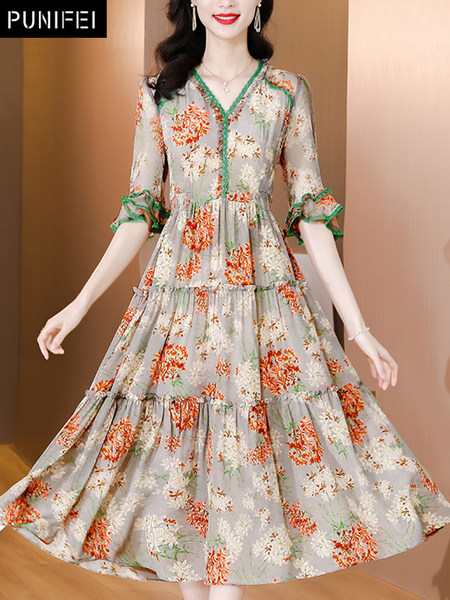 เดรสวัยผู้ใหญ่40-60ปี เดรสคุณแม่ ชุดเดรสทำงานวัยผู้ใหญ่ แบรนด์ MAMA DRESS